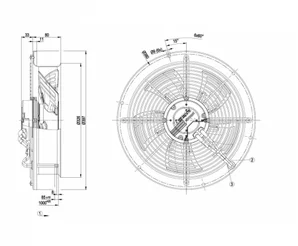 Осевой вентилятор ebmpapst W3G300CT7289