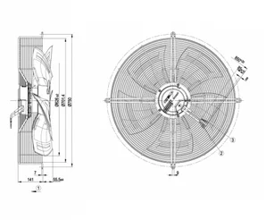 Осевой вентилятор ebmpapst S3G630AQ3721