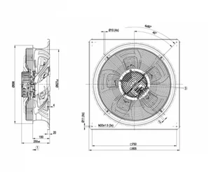 Осевой вентилятор ebmpapst W3G630GU2301
