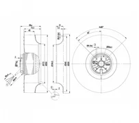 Центробежный вентилятор ebmpapst R2E250AV6501