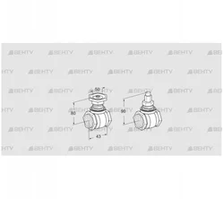 LEH 25R40 (03152101) Регулирующий кран для воздуха Kromschroder