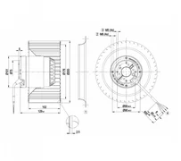 Центробежный вентилятор ebmpapst R4E200AL0305