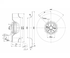 Центробежный вентилятор ebmpapst R2E220AA40B8