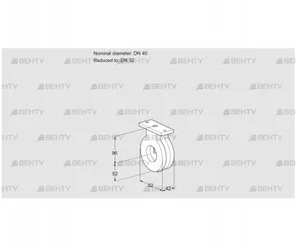 BVA40/32Z05 (88300106) Дроссельная заслонка Kromschroder
