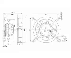Центробежный вентилятор ebmpapst R2S150AB0838