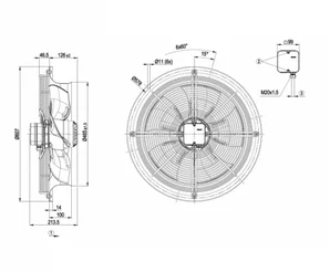 Осевой вентилятор ebmpapst W4D450CO1402
