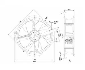 Осевой вентилятор ebmpapst W1G250HH3752
