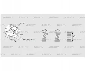 EKO 200F100P (03262073) Газовый компенсатор Kromschroder