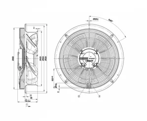 Осевой вентилятор ebmpapst W3G400CC2252