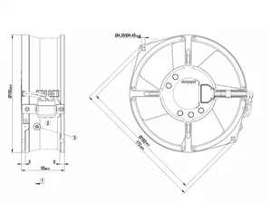 Осевой вентилятор ebmpapst W2S130AA0344